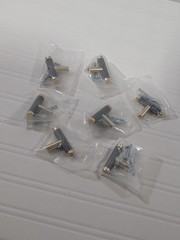 Gold & Grey Cabinet T Knob for Drawer Cupboard Aluminum Cabinet Handles 7-Pack