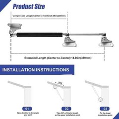 15″ 100 Lbs/445N Lift Support Gas Spring Struts Shocks Lid Stay