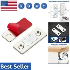 12 Pack Ultra Thin Magnetic Cabinet Door Catch – Durable Stainless Steel Design