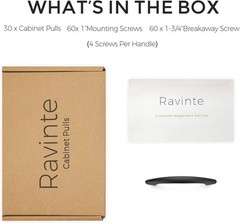 Ravinte 30 Pack 3 Inch Cabinet Handles Matte Black Cabinet Pulls Black Drawer