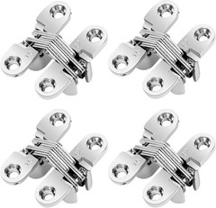 4 Pack Stainless Steel 180 Degree Hidden Hinges for Doors & Cabinets – Invisible