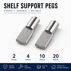 5mm Shelf Cabinet Pegs Furniture Spoon Shape Support Pins Pieces Nickel Plated