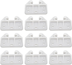 10PCS White Plastic Drawer Guides with Screws Replacement Brackets for Furniture