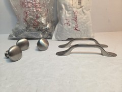 Brushed Silver Metal Cabinet/Drawer Handle Pulls, 3 in Center-to-Center