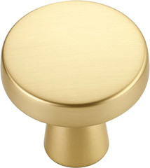 Ravinte 5 Pack Brushed Brass Cabinet Knobs Mini Round Knobs Single Hole Solid Dr