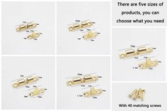 10 PCS 50mm Furniture Cabinet Door Brass Dual Ball Roller Catch Latch Hardware