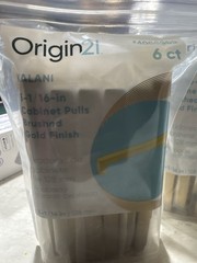 Origin21 Kalani 5-1/16 in Brushed Gold Modern Cabinet Handle Pulls 6 Pack