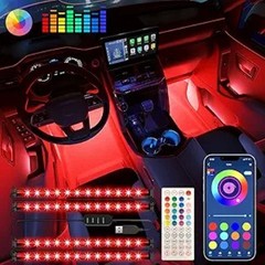 Interior Car Lights Accessories APP Control with Remote Music Sync Color Change