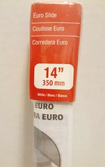 Richelieu Euro Slide 14″ 350mm 3/4 Extension Side Mount Drawer White NEW