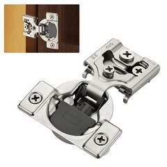 Home Expert Satin Nickel Hinges 3/8″ Overlay 2 Pack