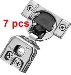 7 PCS Ravinte 1-1/4 inch Overlay Soft Close Kitchen Cabinet Hinges Stainless Ste