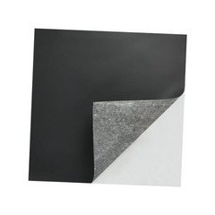 Silicone Rubber Sheet, 60A Durometer Mat, 12 x 12 x1/25“ Black, With Adhesive