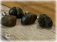 4 Tumbled Natural Rock Stone Drawer Pulls Repurposed Hardware Rustic U CHOOSE