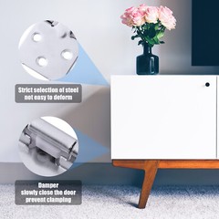 20Pcs 1/2″ Overlay Kitchen Cabinet Hinges Brushed Nickel Cupboard Door Hinges