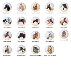 Horse Heads Equine Equestrian DECORATIVE Drawer Pulls Dresser KNOBS