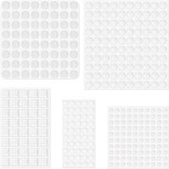 354PCS Silicone Cabinet Door Bumpers Round,Clear Rubber Bumpers,Self Adhesive Fu