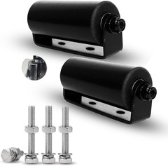 2Pack Slide Gate Guide Roller with C Post Welded Bracket, Hard Nylon Sliding Rol