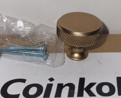 Coinkoly 10 Pack 1-1/5″ (30mm) Champagne Bronze Knurled Cabinet Knobs