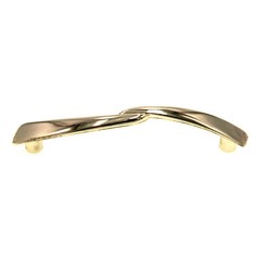 Vintage Amerock Modern Bright Brass 3 1/2″ Ctr. Cabinet Arch Pull BP444-3