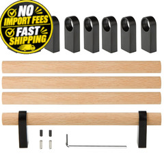 luluxing Pack of 4 Adjustable Wood Cabinet all purpose tool, 4pcs, Brown