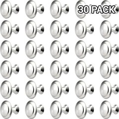 30 Perillas Silver Para Gabinetes Cajones Y Puertas De Cocina Tiradores Modernos