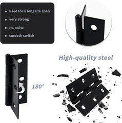 Antrader Cabinet Gate Closet Door Hinge 2-2/5” Long Home Furniture Hardware Fol