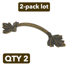 NOS 2-pack lot Amerock BP4451R2 Maple Leaf Cabinet Pull Weathered Brass 3″ CC