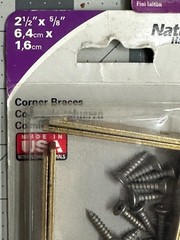 3-pack 4/PC lot National Hardware N190-843 Brass Corner Brace 2-1/2″ x 5/8″