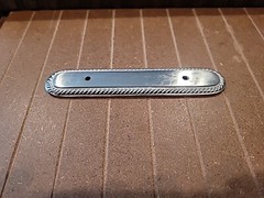 OVAL Rectangular Backplate For Cabinet Handles Satin Nickel Finish-3 In CC -NOS