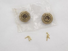 Vintage NOS Lot of 2 Spartan No. 1504 Cast Brass PB Flush Ring Pull 1-1/4″ Dia.