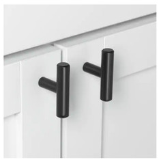 *2 10-PACKS* GlideRite 2 in. Matte Black Solid T-Bar Cabinet Handle Drawer Knobs