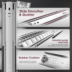 Shuhang 1 Pair 150 Lb Load Capacity Heavy Duty Drawer Slides 28 Inch Full
