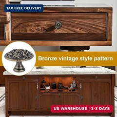 10x Euro Style Antique Brass Kitchen Cabinet Knobs Pull – Vintage Drawer and Dre