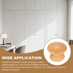 10 Pcs 1.1″ Cabinet Knobs, Plastic Drawer Pulls for Bedroom, Light Brown