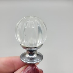 1 Drawer Pumpkin Shape Handle Knob Crystal Glass Pull DIY Cabinet Furniture