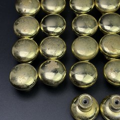 Solid Heavy Duty Brass 1.25 inch Gold Colonial Cabinet Knobs- Lot Of 38 Knobs