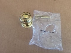 Solid Brass Designer 1 1/4″ Round Knob with Backplate Rope Design