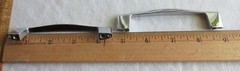 Drawer pull Chrome MCM style 4 1/2″ LOT of 8 Cabinet handle cupboard Hoosier