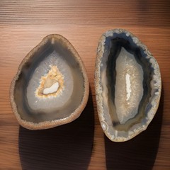 2 x Genuine AGATE Gemstone Slab Drawer Pulls Cabinet Knobs w/Hardware | Neutrals