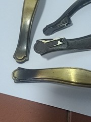 6 Brass NATIONAL LOCK Cabinet Handles Drawer Pulls screws 5 1/8″, 3″ C, FO 3841