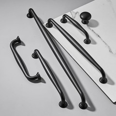 5 Pack Cabinet Handles-12.6″/320mm Screw Spacing Matte Black Furniture Hardwa…