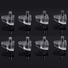 5 mm Clear Shelf Support Pegs Cabinet Clips Holder Plastic Bookcase Self-Lock…