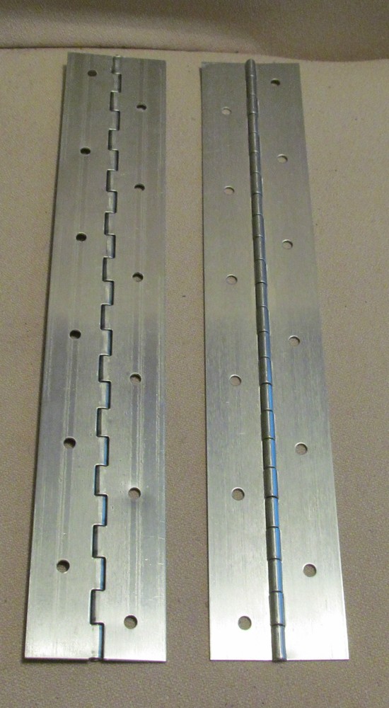 A Pair 2 Aluminum Piano Hinge 1″ x 1″ x 12″ 20 Gauge Made in USA