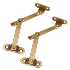Pufguy 5.5″x1.6″ Antique Brass Lid Folding Support 5.5″x1.6″x0.06″, Bronze