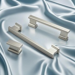 KNOBWELL 20 Pack Brushed Nickel Cabinet Pulls 6-3/10in 160mm Hole Center Handles