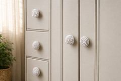 10 Handmade Marrakesh White cream drawer knob mosaic ceramic pulls cabinet knobs