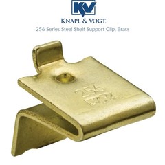 Knape & Vogt KV Shelf Support Clip Brass, Pack of 12 One Size, Brass