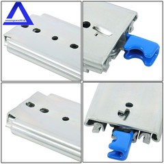 1 Pair With Lock Heavy Duty Drawer Slides 22 Inch 500 Lbs Extension Rails Rail