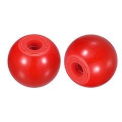 2Pcs M6 Phenolic Thread 25mm Dia Threaded Ball Knobs for Machine Handle, Red