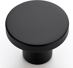 10 Pack Black Cabinet Knobs, 1-1/5 Inch Round Drawer Knobs for Kitchen Cabinets,